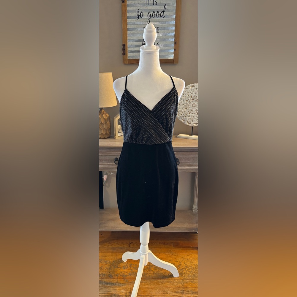 Lush Black Mini Dress